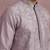 Men lavender silk blend embroidered straight kurta sets