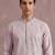 Men lavender silk blend embroidered straight kurta sets