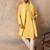 Men yellow chanderi silk woven design floral straight kurta sets