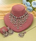 Multi color kundan necklace set