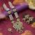 Green color long kundan necklace set