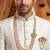   groom sherwani necklace moti mala layered for wedding | groom mala with brooch set