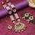 Maroon color long kundan necklace set