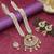 White color long kundan necklace set