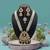 White color long kundan necklace set
