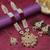 Maroon color long kundan necklace set