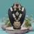 Green color long kundan necklace set