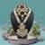 White color long kundan necklace set