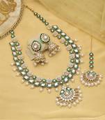 White color kundan necklace set
