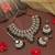 Green color kundan necklace set