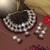 Maroon color kundan necklace set