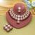 Maroon color kundan necklace set
