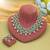 Green color kundan necklace set