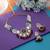 Maroon color choker kundan necklace set
