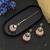 Maroon color kundan earrings tikka set