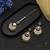 Green color kundan earrings tikka set