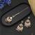 Multi color kundan earrings tikka set