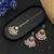 White color kundan earrings tikka set
