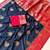 Neavy Blue-Red Color Georgette Saree With Blouse