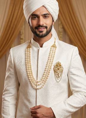 Groom mala and brooch set 6