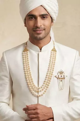 Groom mala and brooch set