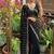 Black Color  embroidery And sequence work Satin Saree