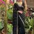 Black Color  embroidery And sequence work Satin Saree