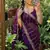 Magenta Color  embroidery And sequence work Satin Saree