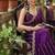 Magenta Color  embroidery And sequence work Satin Saree