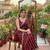 Maroon Color  embroidery And sequence work Satin Saree