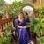 Purple Color  embroidery And sequence work Satin Saree