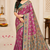Purple Color Silk Blend Saree With Blouse