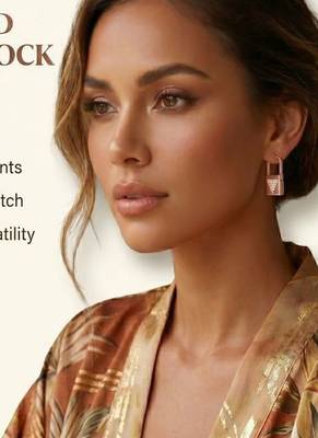 Rose Plated Trendy Bali Huggie Earrings For Wo  And Girls 5