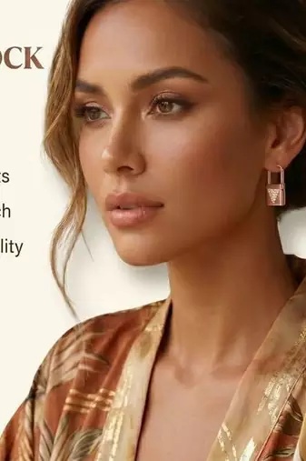 Rose Plated Trendy Bali Huggie Earrings For Wo  And Girls