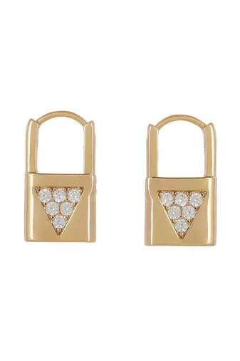 Rose Plated Trendy Bali Huggie Earrings For Wo  And Girls