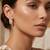 Rose Plated Trendy Bali Huggie Earrings For Wo  And Girls