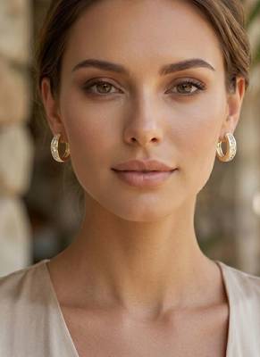 Rose Plated Trendy Bali Huggie Earrings For Wo  And Girls 6