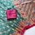 Teal Pashmina Printing Silk Blend Saree With Blouse