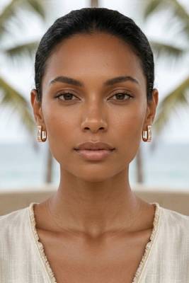 Rose Plated Trendy Bali Huggie Earrings For Wo  And Girls 6