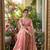 Light Pink Color embroidery And sequence Work  chiffon Saree