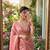 Light Pink Color embroidery And sequence Work  chiffon Saree