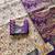 Cream-Purple Silk Blend Saree with Blouse
