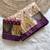 Cream-Purple Silk Blend Saree with Blouse
