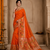 Orange Color Georgette Saree With Blouse
