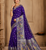 Purple Banarasi Khaddi Crepe Georgette Saree with Blouse