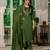 Mahendi green embroidered marina silk straight kurti pant dupatta set