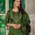 Mahendi green embroidered marina silk straight kurti pant dupatta set