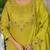 Mustard embroidered marina silk straight kurti pant dupatta set