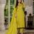 Mustard embroidered marina silk straight kurti pant dupatta set