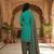 Teal printed cotton blend stitched geometric print salwar kurta dupatta for women